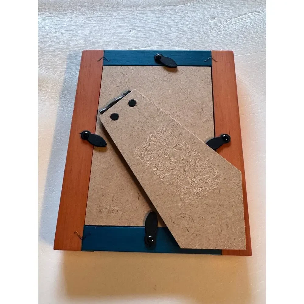 Avanti Original · Wood Picture Frame · Color Block · Blue & Brown · 4x6
